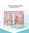 18/15/13/10 pcs Rose Gold Nail Clipper Set